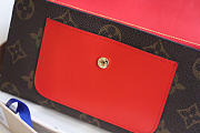 Louis Vuitton Monogram Unisex Long Wallets With Red - 4