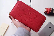 Louis Vuitton ZIPPY Red WALLET Monogram Empreinte Leather - 2