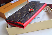 Louis Vuitton Flore Red Wallet Monogram Small Leather - 2