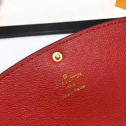 Louis Vuitton Designer Women's Red Wallet in Monogram Canvas Emilie - 3