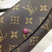 Louis Vuitton Designer Women's Wine Red Wallet in Monogram Canvas Emilie - 6