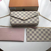 Louis Vuitton Damier Canvas Pochette Felicie Wallets Handbag 63106 - 4