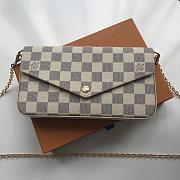 Louis Vuitton Damier Canvas Pochette Felicie Wallets Handbag 63106 - 1