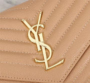 YSL original leather women's shoulder bag in Apricot - 5