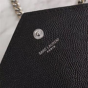 YSL original leather women's shoulder bag in Black with Silver Harsare 26801 - 4