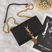 YSL Classic Calfskin Mini Chain Bag in Black with Gold Hardware 26817 - 3