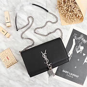 YSL Classic Calfskin Mini Chain Bag in Black 26817 - 5