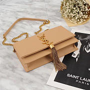 YSL Classic Calfskin Mini Chain Bag in Apricot 26817 - 4