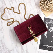 YSL Saint Laurent Red Bag with Gold Hardware - 1