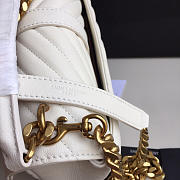 YSL Monogram Saint Laurent College White Large Bag with Gold Hardware - 5