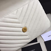 YSL Monogram Saint Laurent College White Large Bag with Gold Hardware - 2