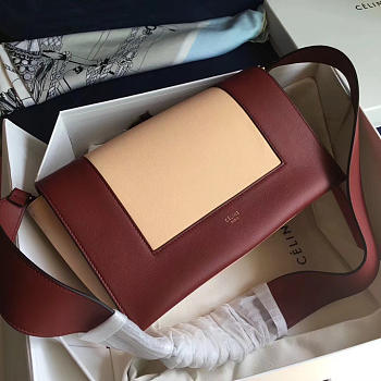 Celine Frame Pink and Wine Red Tote bag