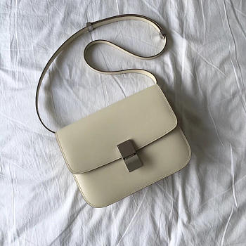 Celine Classic White Bag in Box Calfskin Smooth Leather