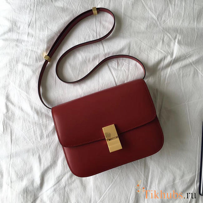 Celine Classic Red Bag in Box Calfskin Smooth Leather - 1