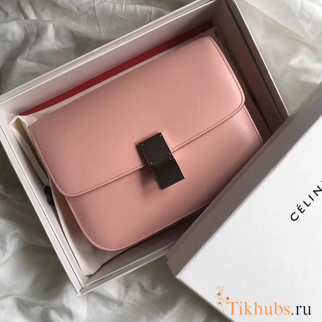 Celine Classic Pink Bag in Box Calfskin Smooth Leather - 1