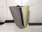 Celine Twisted Cabas Calfskin Leather bag Gray beige - 6