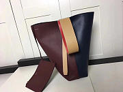 Celine Twisted Cabas Calfskin Leather bag Wine red blue - 1