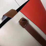 Celine Twisted Cabas Calfskin Leather bag orange beige - 4