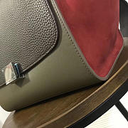 Celine Trapeze small Lambskin Leather Bag Black Red - 3