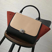 Celine Trapeze small Lambskin Leather Bag Beige orange - 6