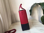 Celine Original Lambskin Leather Bucket Bag Dull red black - 6