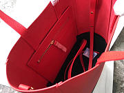 Celine Original Lambskin Leather Bucket Bag red black - 6