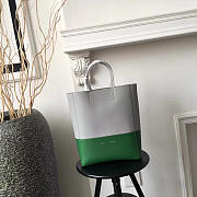 Celine Original Lambskin Leather Bucket Bag Gray and green - 4