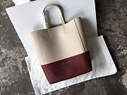 Celine Original Lambskin Leather Bucket Bag beige wine red - 5