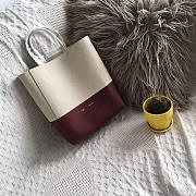 Celine Original Lambskin Leather Bucket Bag beige wine red - 1