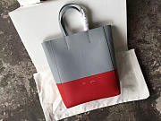 Celine Original Lambskin Leather Bucket Bag light blue red - 3