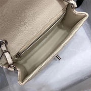 Chanel Flap Bag Caviar in White 20cm with Silver Hardware - 4