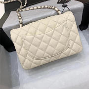 Chanel Flap Bag Caviar in White 20cm with Silver Hardware - 2