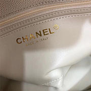 Chanel Flap Bag Caviar in White 20cm with Gold Hardware - 5