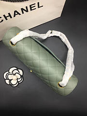 Chanel Flap Bag Caviar in Light Green 25cm with Gold Hardware - 6