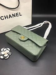 Chanel Flap Bag Caviar in Light Green 25cm with Gold Hardware - 5