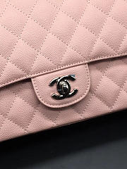 Chanel Flap Bag Caviar in Pink 25cm with Silver Hardware - 6