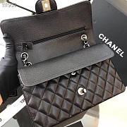 Chanel Flap Bag Caviar in Black 25cm with Sliver Hardware - 4