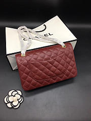 Chanel Flap Bag Caviar in Maroon Red 25cm with Gold Hardware - 2