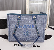 Chanel beach bag handle bag blue - 1