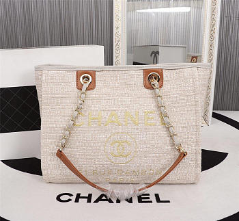 Chanel beach bag handle bag White