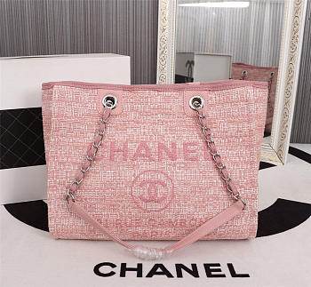 Chanel beach bag handle bag Pink