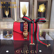 Gucci Sylvie leather mini chain bag in Red 431666 - 1