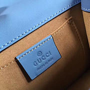 Gucci Sylvie leather mini chain bag in Light Blue 431666 - 4