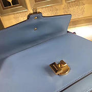 Gucci Sylvie shoulder bag in Light Blue leather 421882 - 2