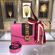 Gucci Sylvie shoulder bag in Pink leather 421882 - 1