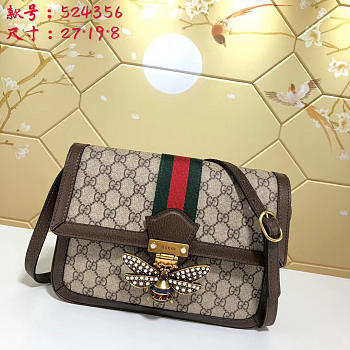 Gucci Queen Margaret Supreme medium shoulder bag in Brown 524356