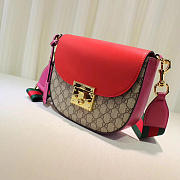 Gucci Padlock Leather shoulder bag for Women Rose Red - 4