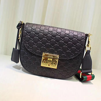 Gucci Padlock Leather shoulder bag for Women in Black