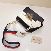 Gucci Queen Margaret Calfskin Handle Bag In White Black 476541 - 6