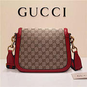 Gucci Original Canvas Calfskin Large Shoulder Bag Red - 6